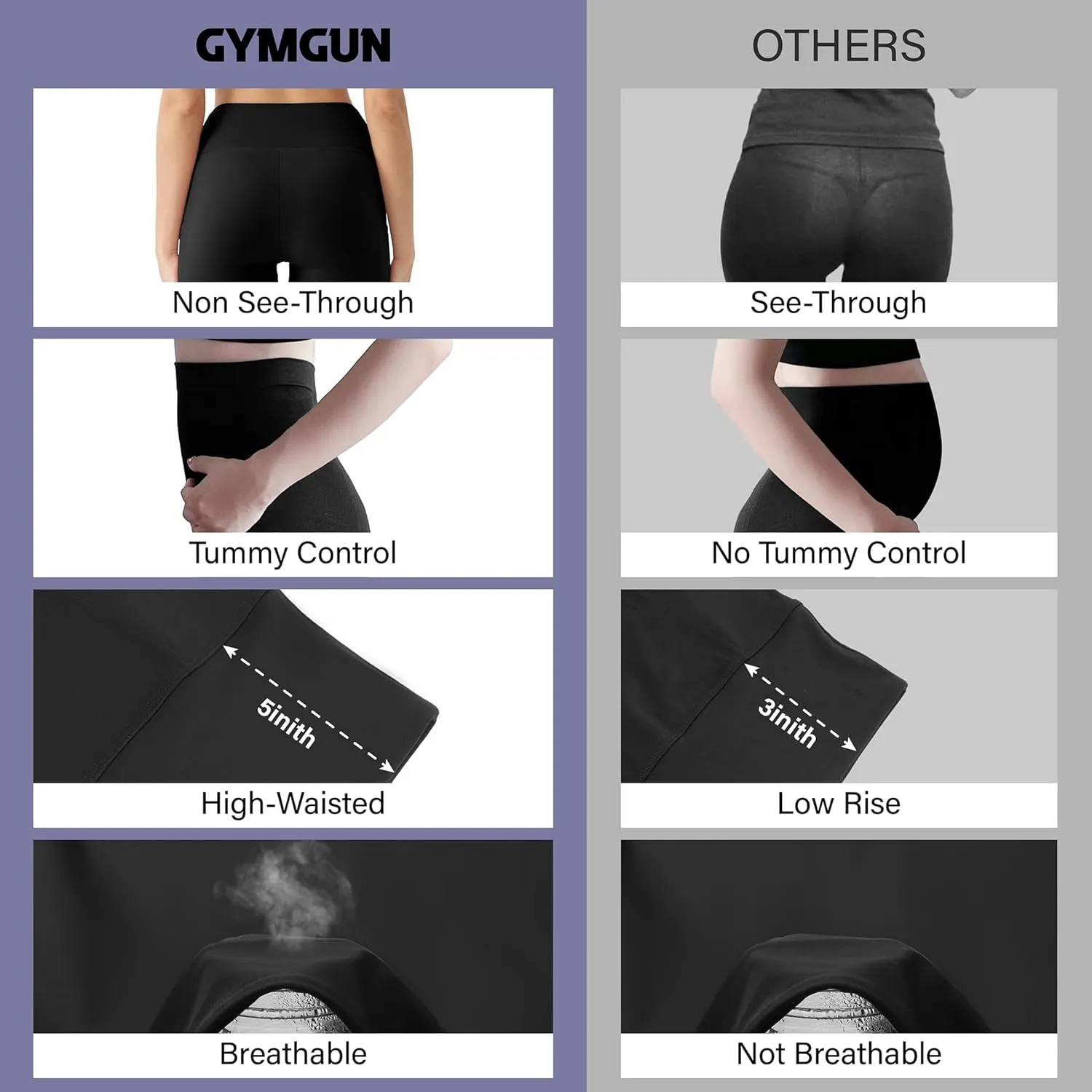 3 Pack Leggings with Pockets for Women,Butt Lift High Waisted Tummy Control Workout Yoga Pants Reg & Plus Size