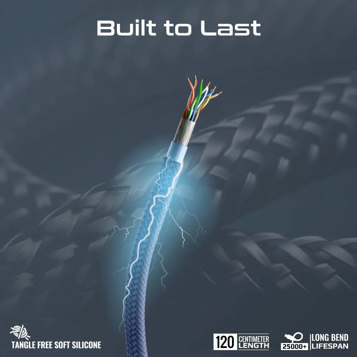 6-in-1 Hybrid Multi-Connector cable for Charging & Data Transfer