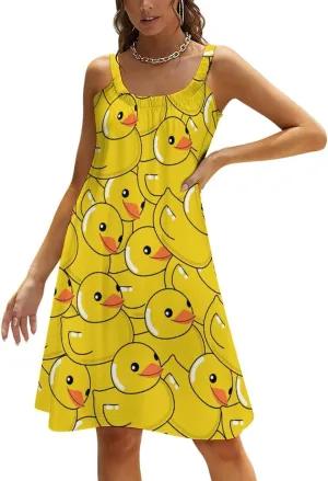 AMRANDOM 2023 Womens Sundress Spaghetti Strap Dresses Summer Casual Party Slim Dress