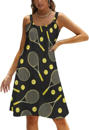 AMRANDOM 2023 Womens Sundress Spaghetti Strap Dresses Summer Casual Party Slim Dress