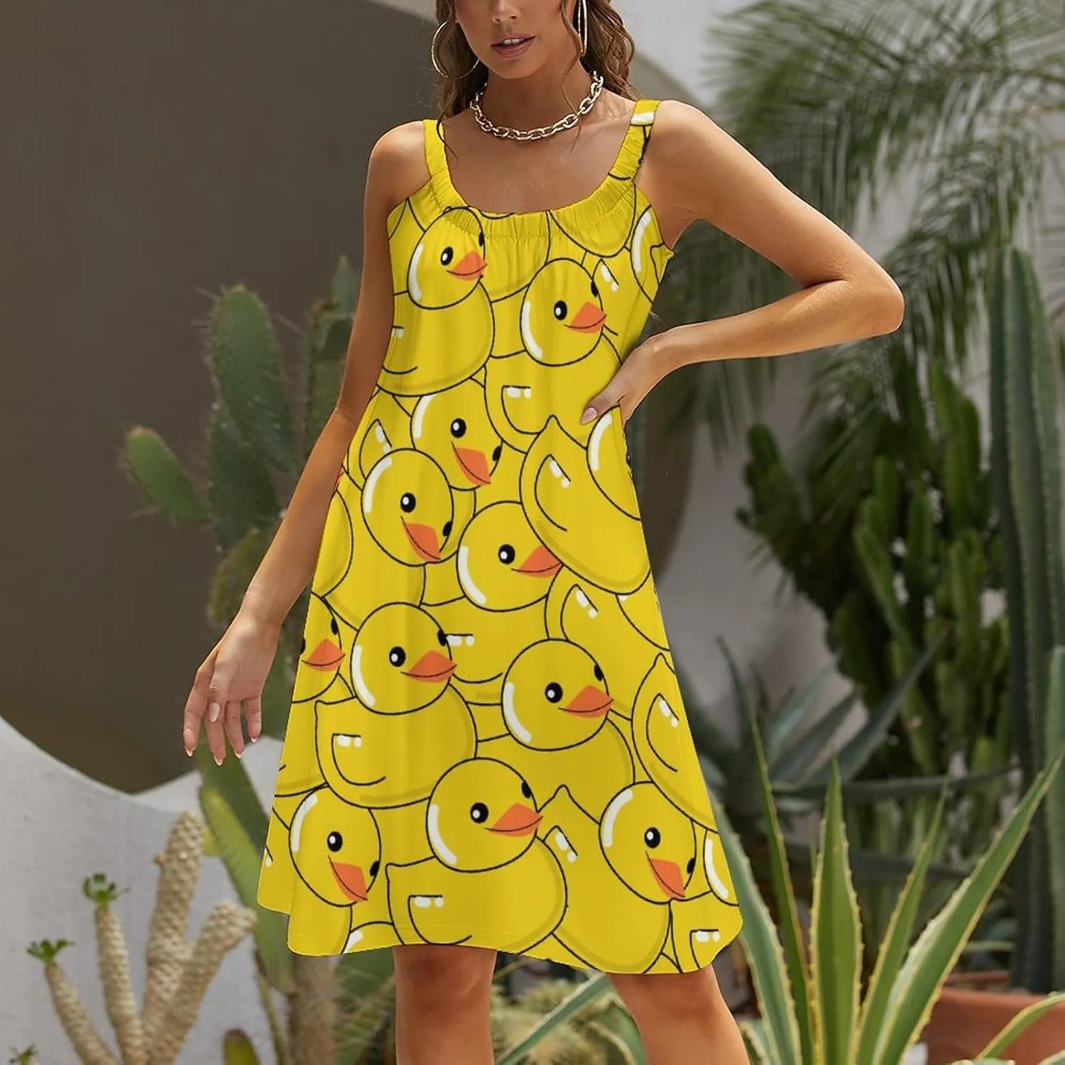 AMRANDOM 2023 Womens Sundress Spaghetti Strap Dresses Summer Casual Party Slim Dress