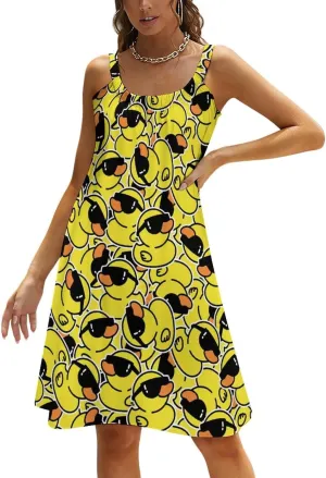 AMRANDOM 2023 Womens Sundress Spaghetti Strap Dresses Summer Casual Party Slim Dress