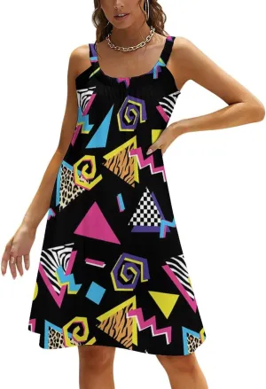 AMRANDOM Women's 2023 Summer Wrap Slim Dress Casual Beach Short Cami Dress