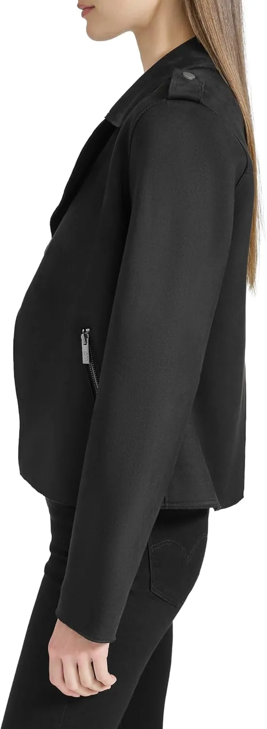 Andrew Marc Women's Faux Suede Moto Jacket