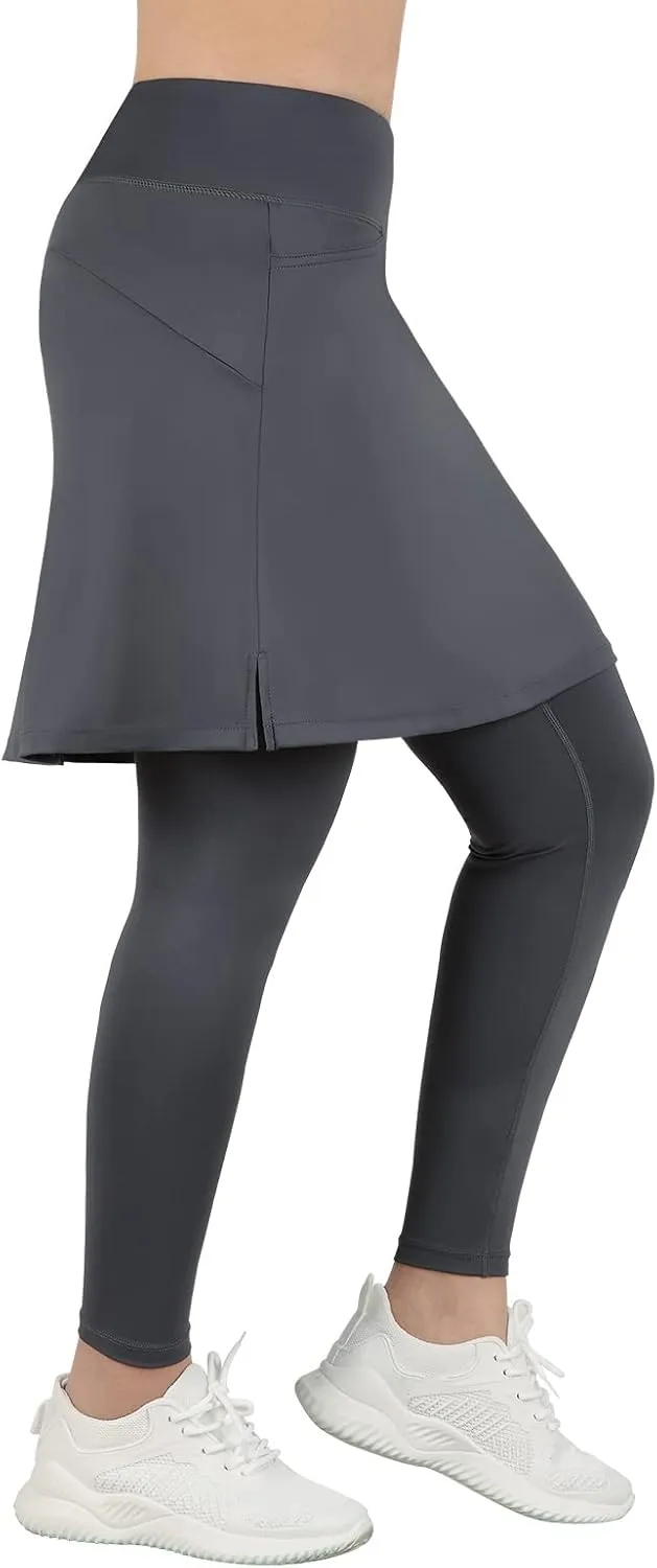 Athletic Skirt with Leggings Tennis Skirted Legging for Women with Pocket