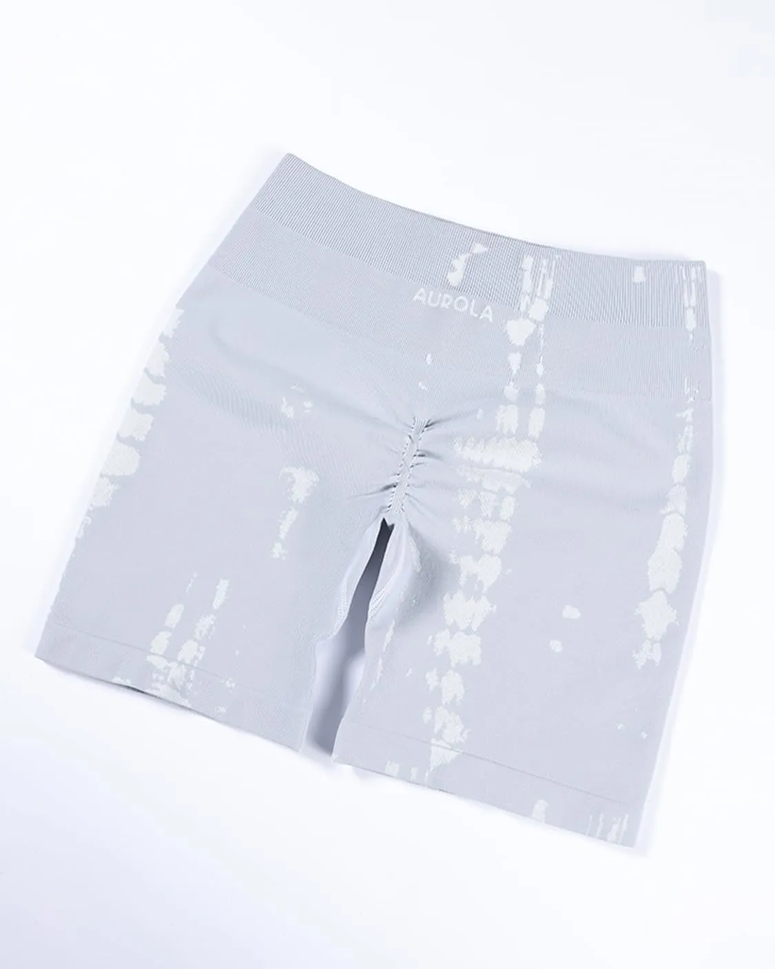 AUROLA Serpent Seamless Scrunch Workout Shorts for Women,Tummy Control Squat Proof Ribbed Thick Active Gym Short