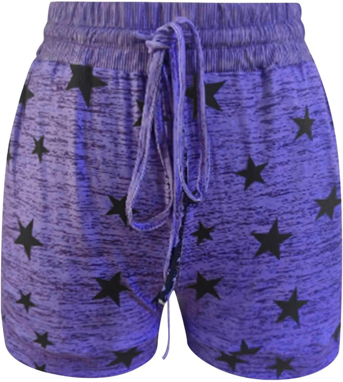 Bermuda Shorts for Women Drawstring Elastic High Waist Sport American Flag Star Printed Butt Lifting up Sweatpant
