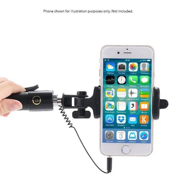 Black Extendable 2x Selfie Stick (Android/ iPhone) - Bestie Bundle