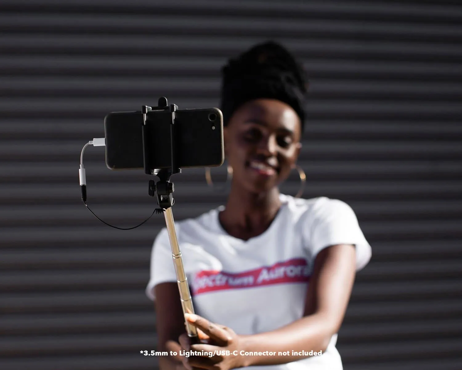Black Extendable 2x Selfie Stick (Android/ iPhone) - Bestie Bundle
