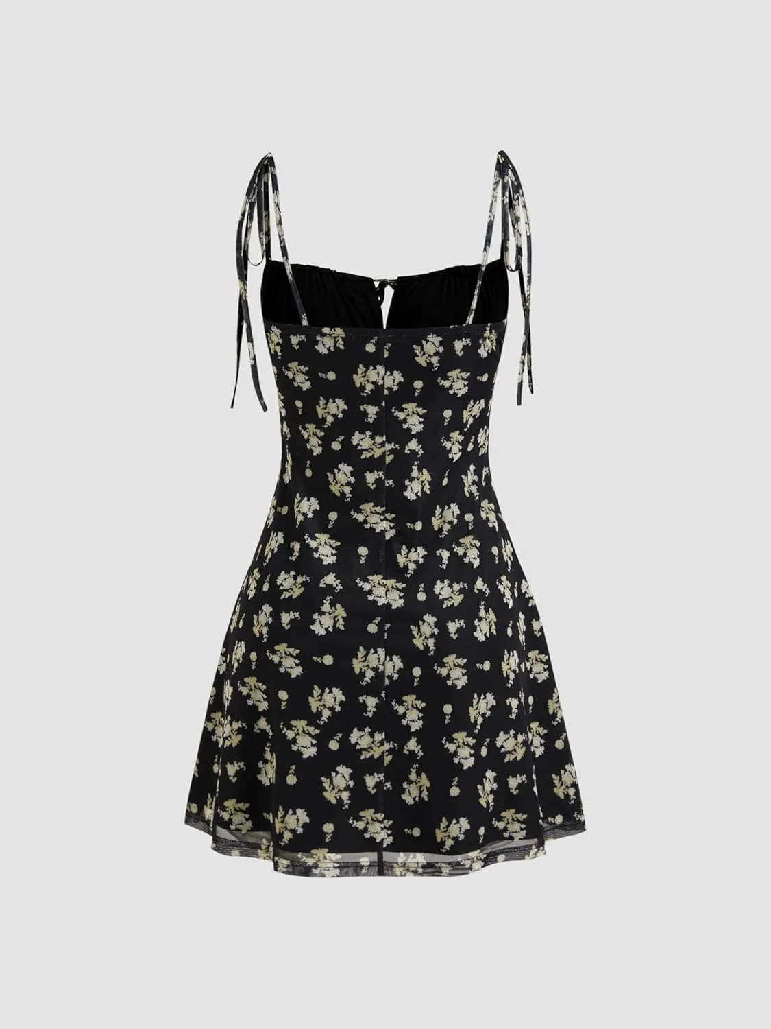 CIDER Floral Dress for Women Summer Mini Dress Sundresses Sleeveless Scoop Neck Sun Dresses A-Line Vacation Outfits