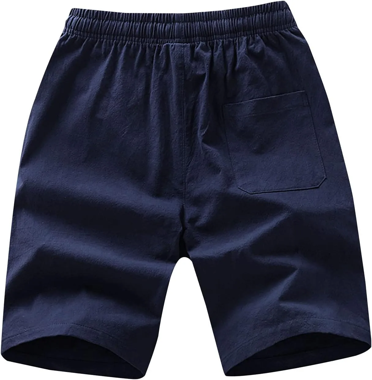 Cotton Summer Shorts for Men Drawstring Casual Beach Shorts Outdoor Fashion Stretch Chino Short Slim-Fit with Pocket