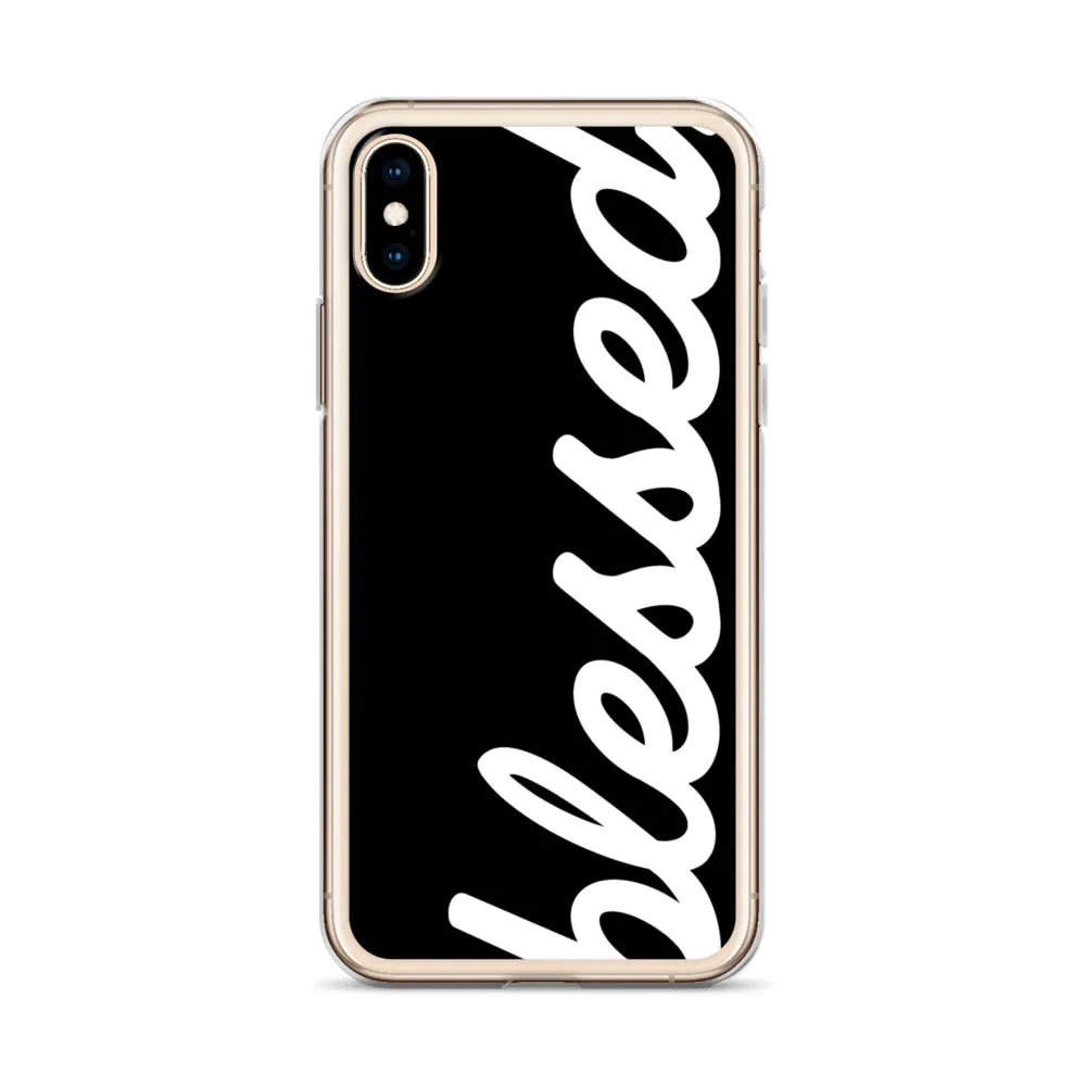Cursive Blessed iPhone Case