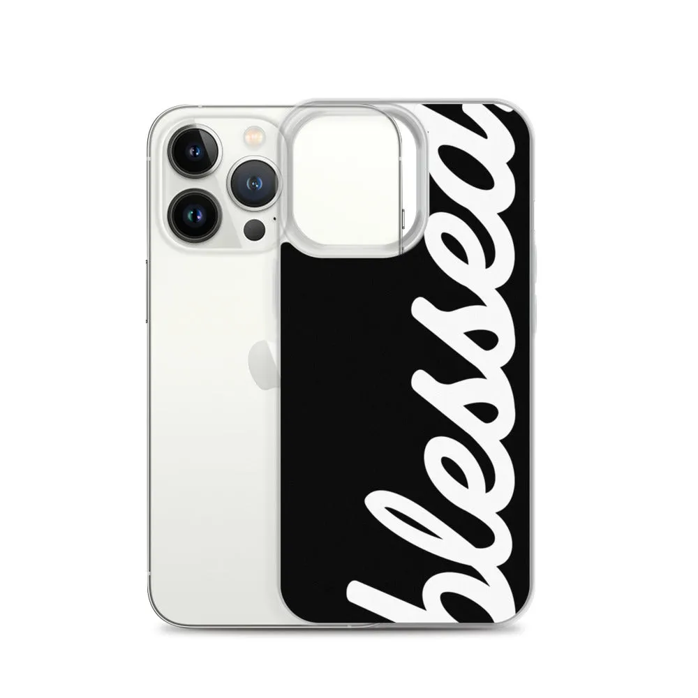 Cursive Blessed iPhone Case