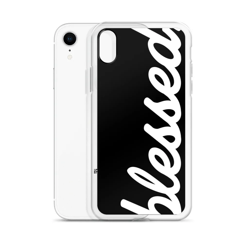 Cursive Blessed iPhone Case