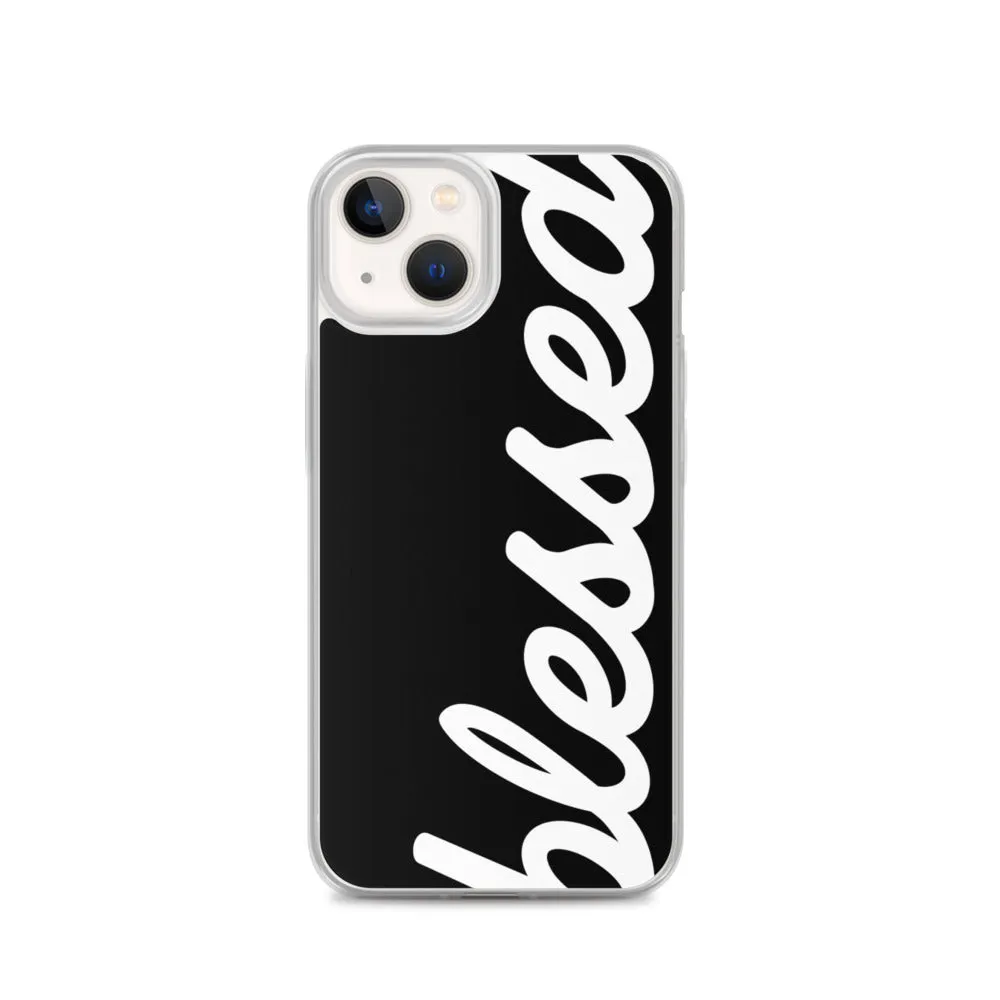 Cursive Blessed iPhone Case