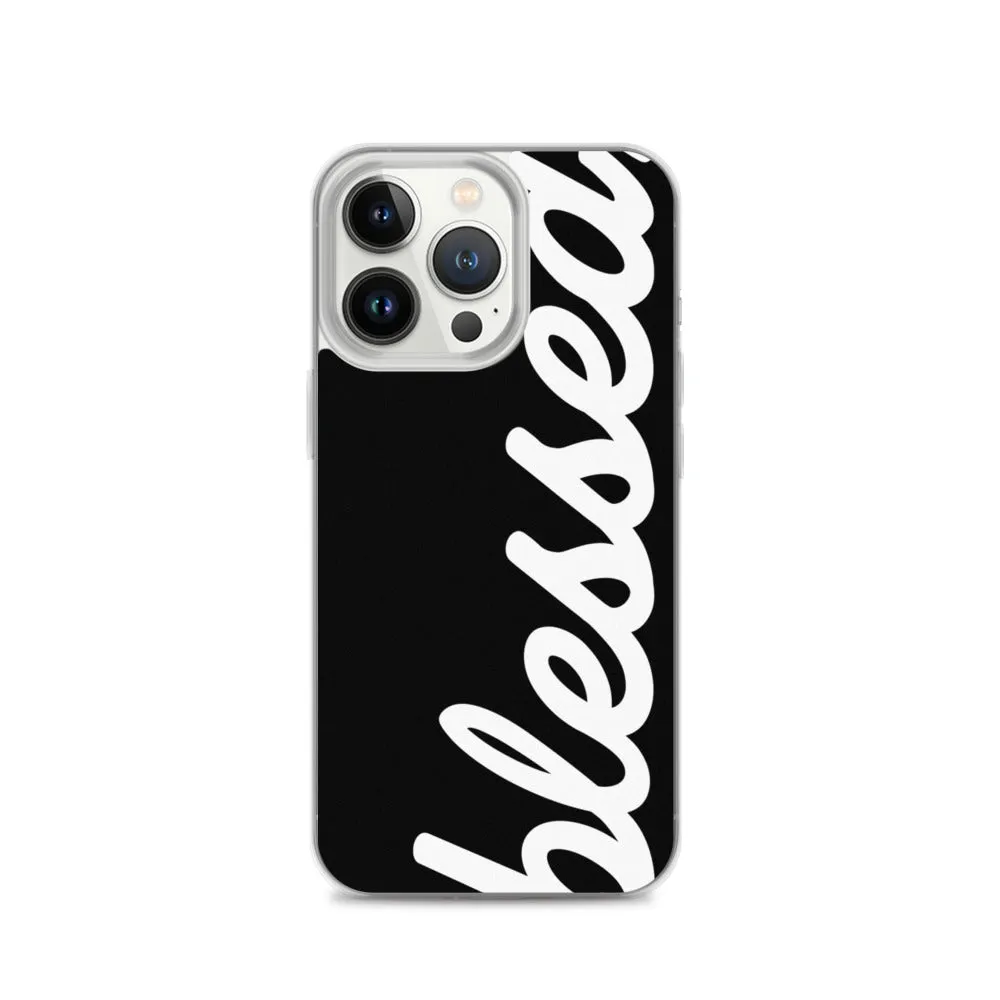 Cursive Blessed iPhone Case