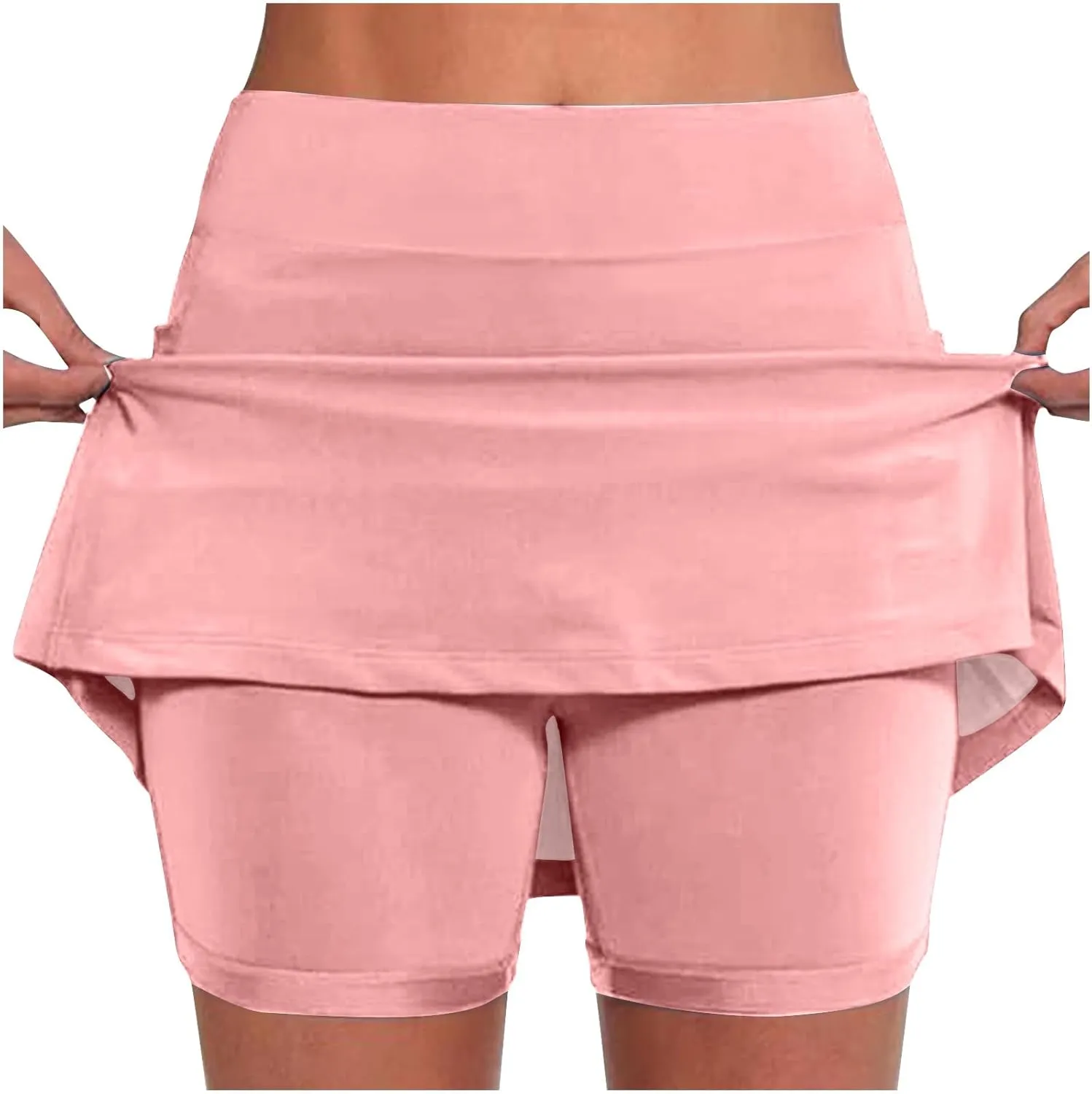 DDAPJ pyju Golf Skirts for Women Elastic High Waisted Athletic Skort Workout Casual Tennis Skirted Shorts for Teen Girls