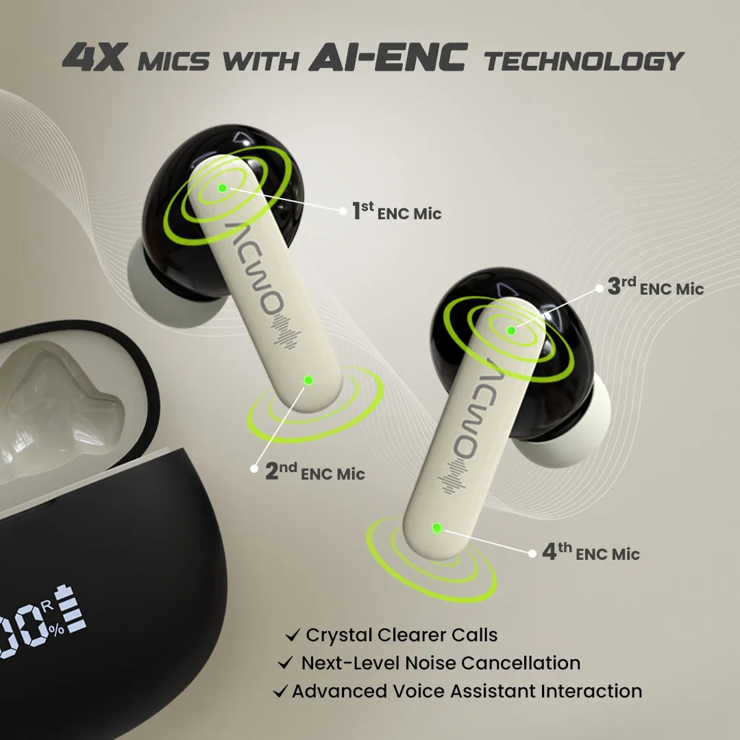 DwOTS 323-In-Ear Detection For Smart Music Control Charcoal Black