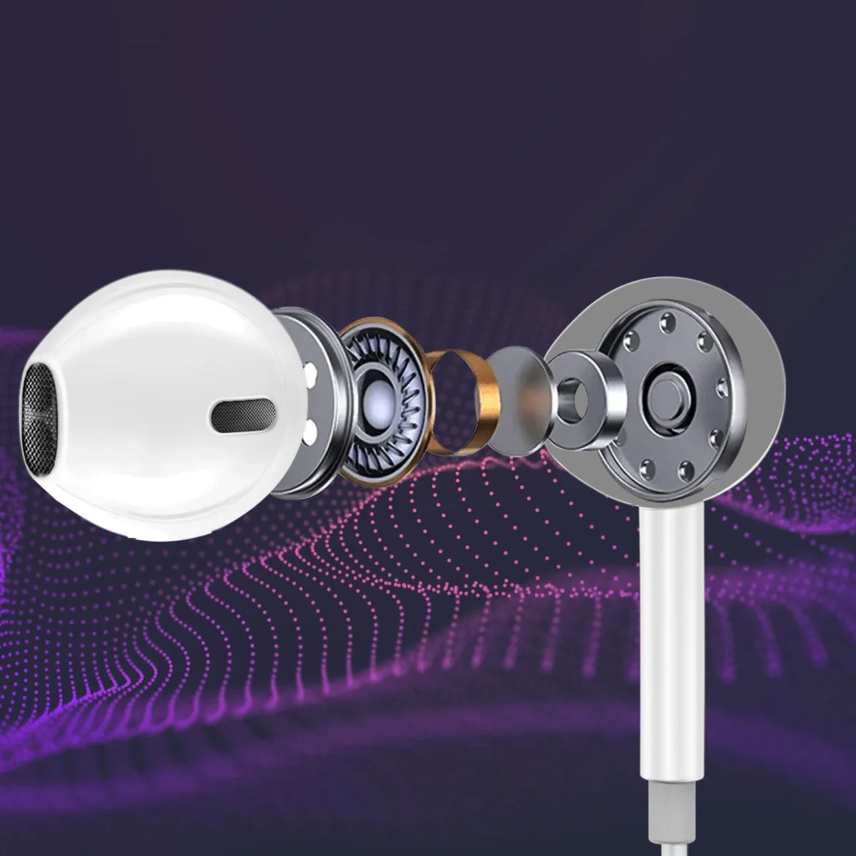 Dynamic In-Ear Wired Mono Earphone with USB-C Connector