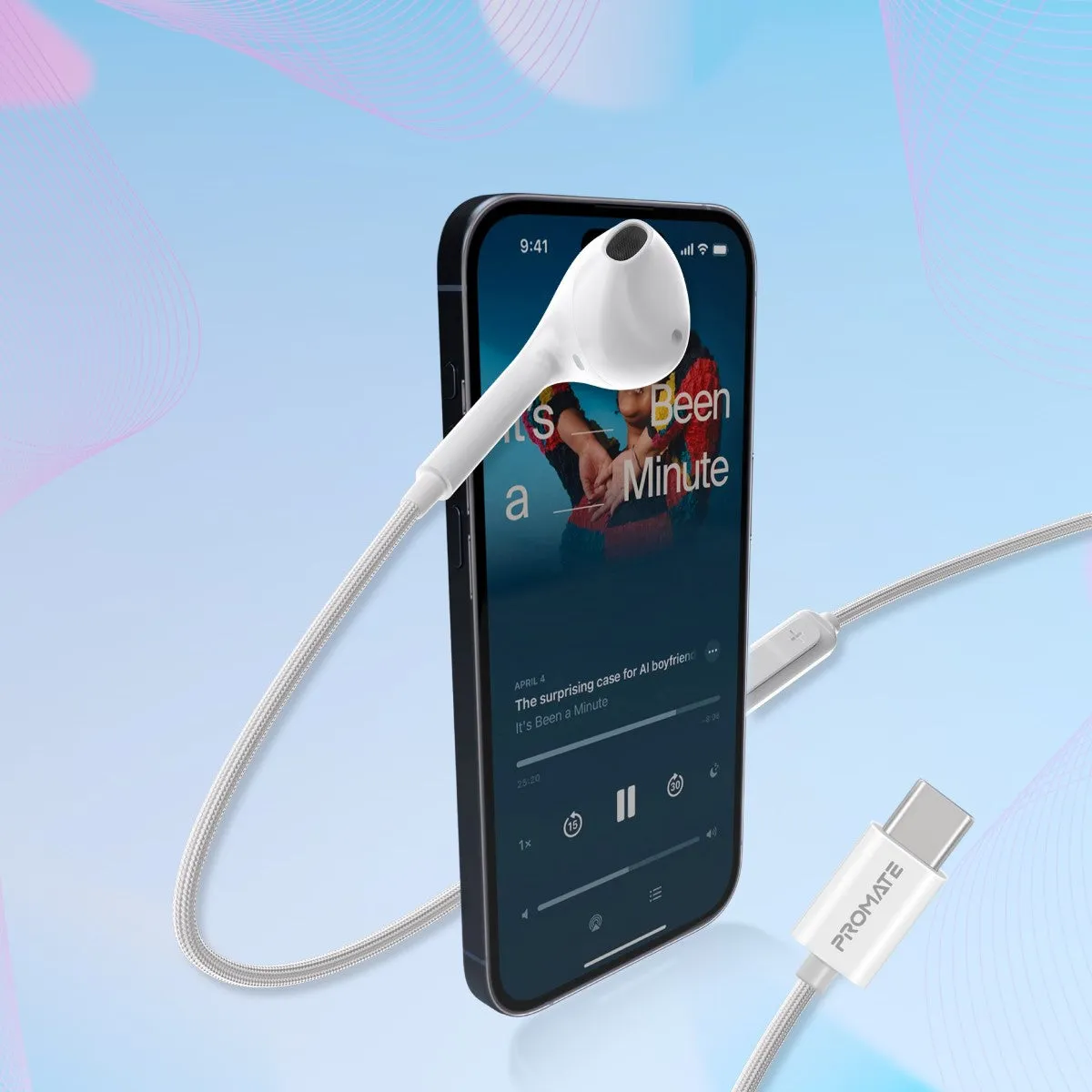 Dynamic In-Ear Wired Mono Earphone with USB-C Connector