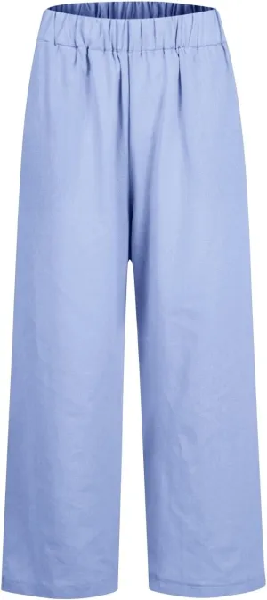 eoeioa Gauze Pants for Women Casual Summer Elastic Waist Ankle Pants Casual Baggy Comfy Beach Trouser with Pockets
