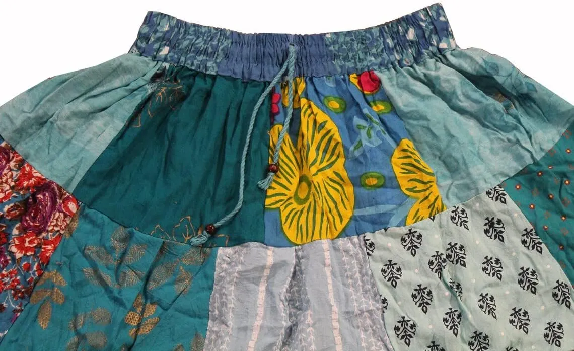 ETHINUMATIC Short Skirt, Patch Work, Maxi Short Skirt, Boho Patch Work Skirts, Handmade Skirt