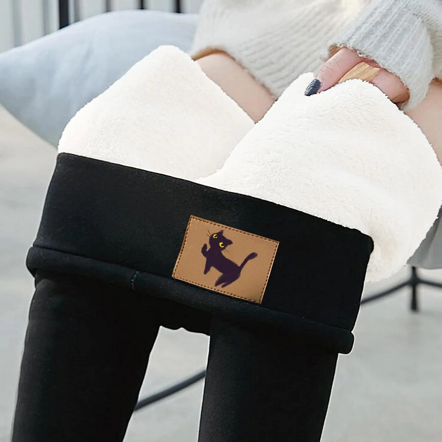 Fleece Lined Pants Women Yoga Pants Elastic High Waist Plush Yoga Pants Thermal Velvet Pants