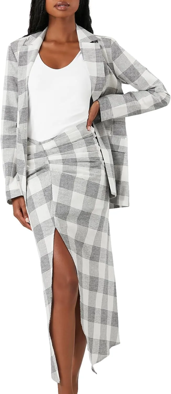 Forever 21 Women's Plaid A-line Maxi Skirt