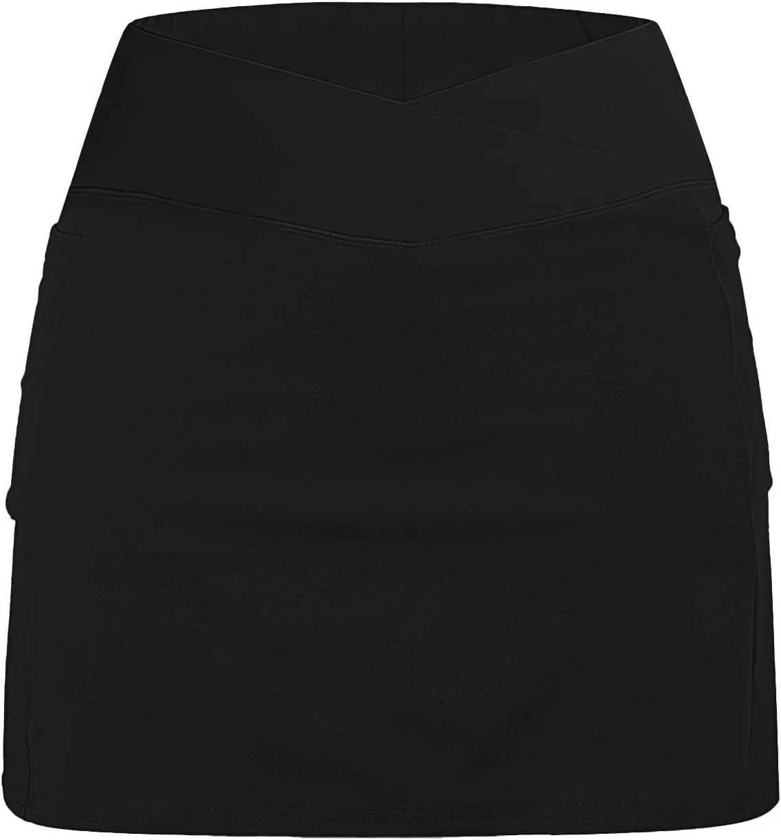 FQZWONG Skorts for Women Plus Size Elastic High Waisted Athletic Workout Skirt Pants Casual Solid Gym Yoga Tennis Shorts