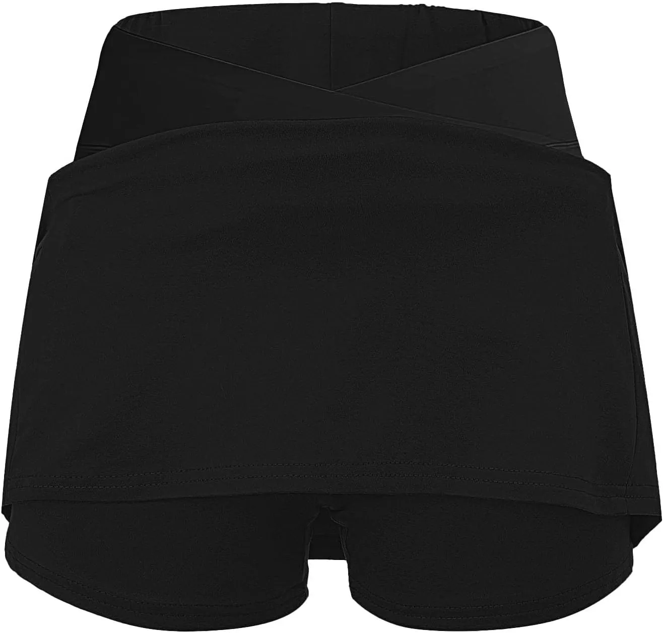 FQZWONG Skorts for Women Plus Size Elastic High Waisted Athletic Workout Skirt Pants Casual Solid Gym Yoga Tennis Shorts