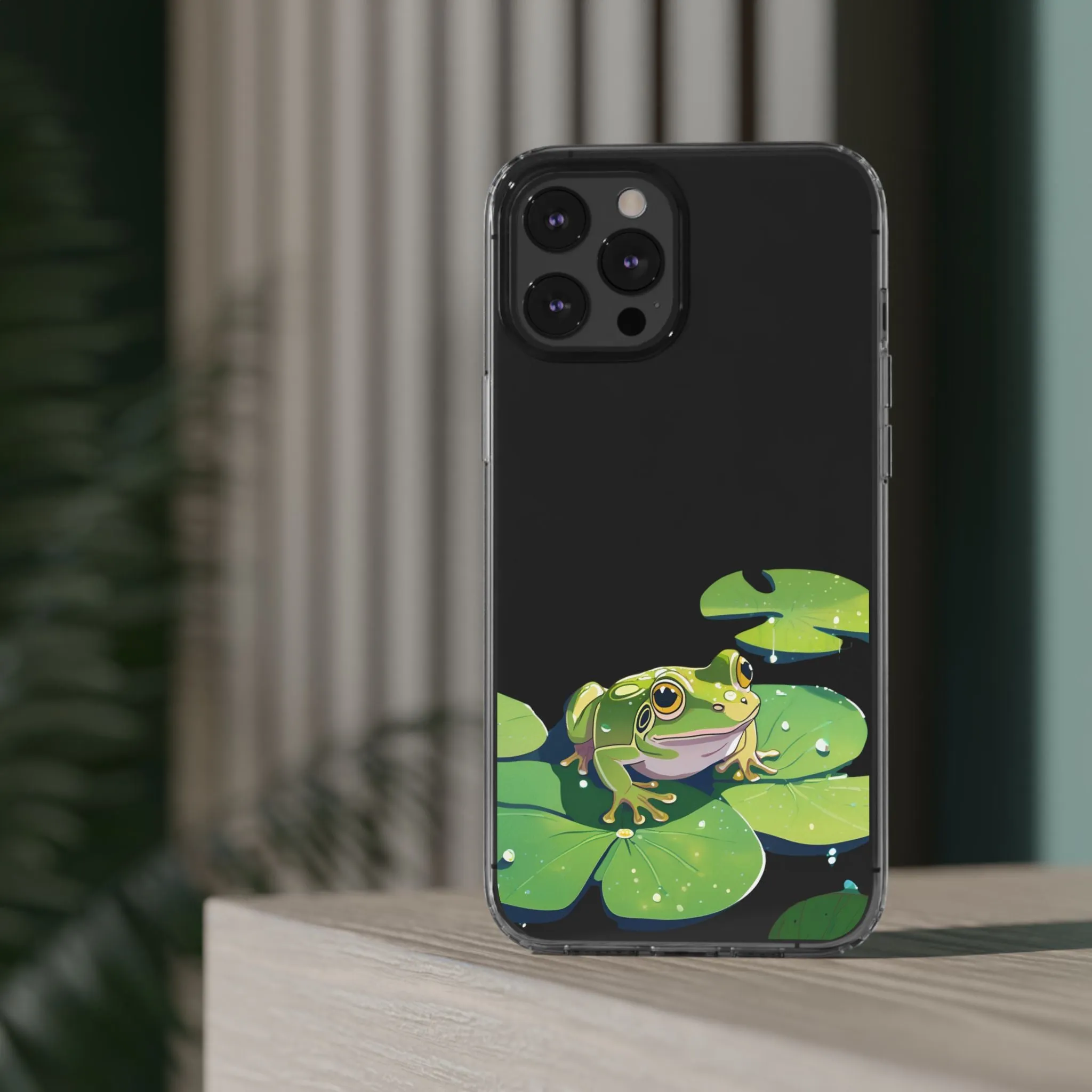 Frog Design Clear Phone Case - Nature Inspired, Perfect for Nature Lovers