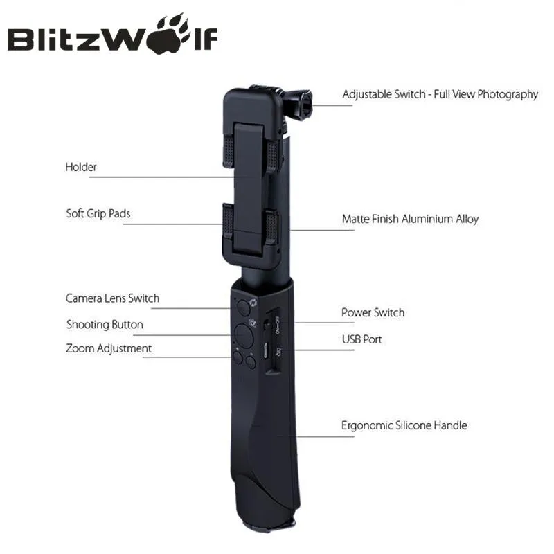 GOPRO/SMARTPHONE EXTENDABLE BLUETOOTH SELFIE STICK