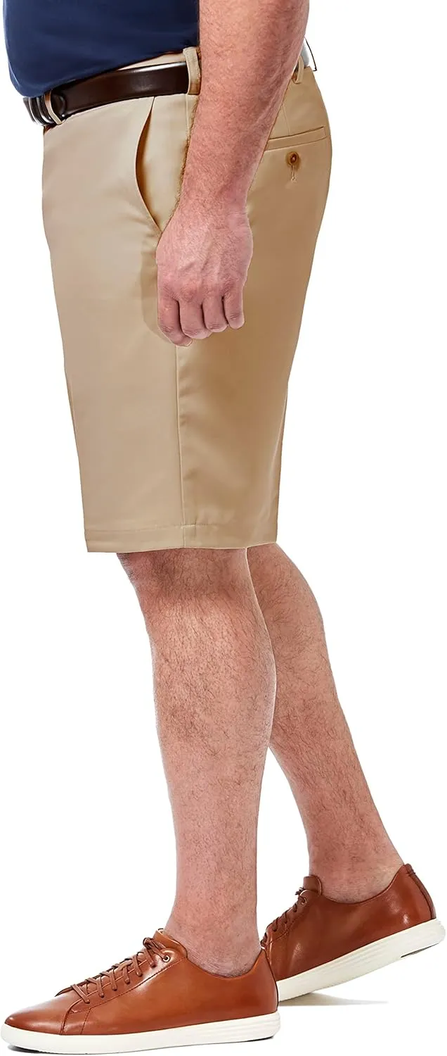 Haggar Men's Cool 18 Pro Straight Fit Flat Front 4-Way Stretch Expandable Waist Short-Big & Tall Sizes