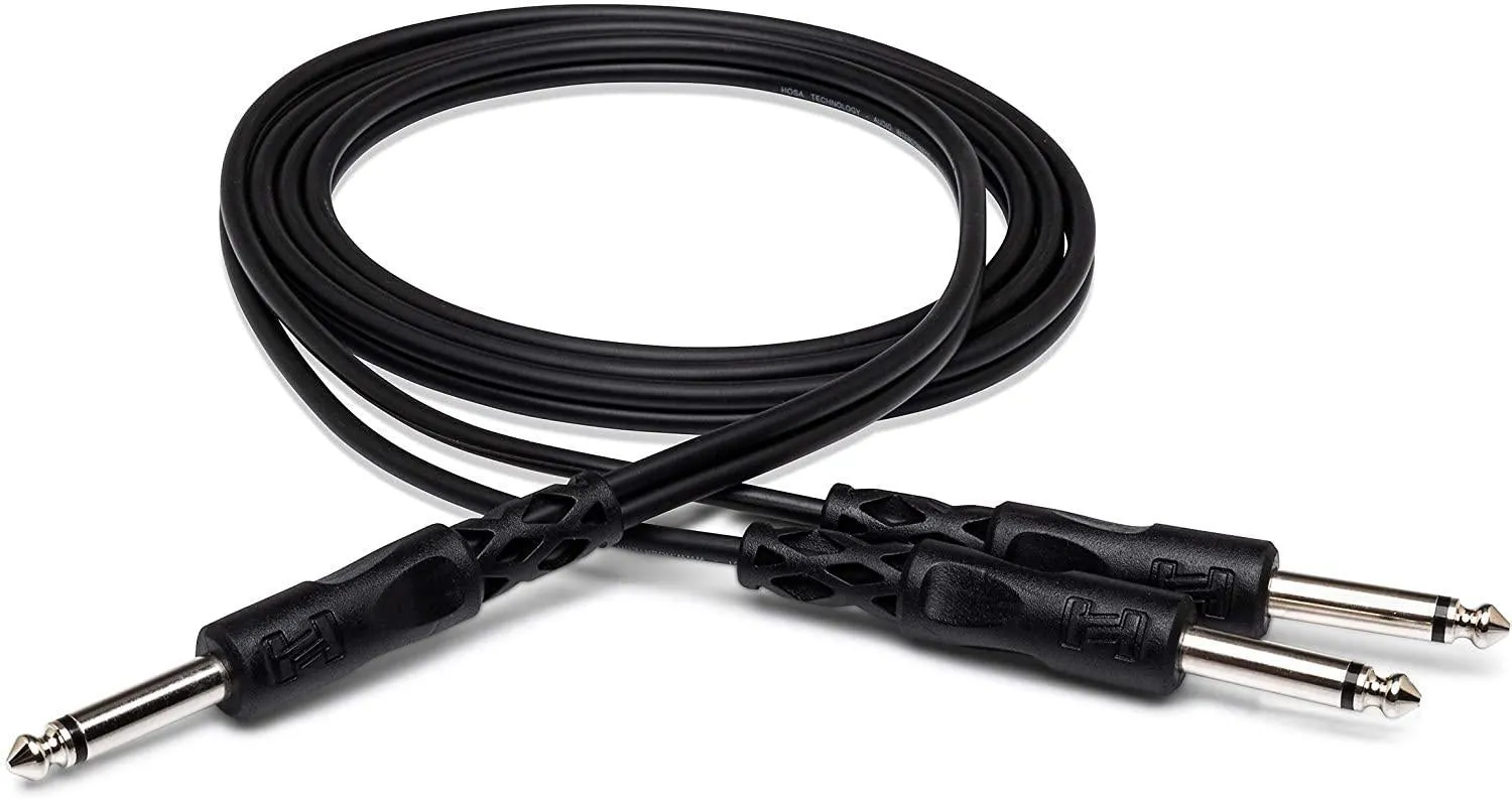 Hosa CYP-105 1/4" TS to Dual 1/4" TS Y Cable, 5 Feet