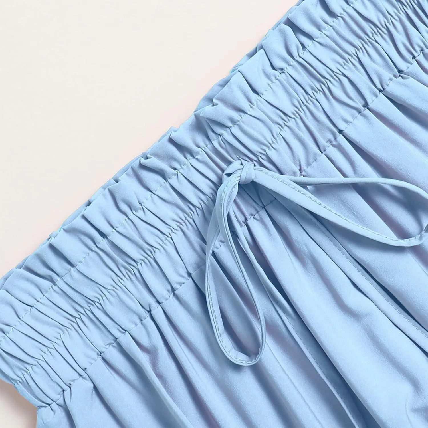 KUIOLYPOER Women Summer Maxi Skirt Casual Elastic High Waist Pleated A-Line Flowy Swing Tiered Beach Vacation Skirts