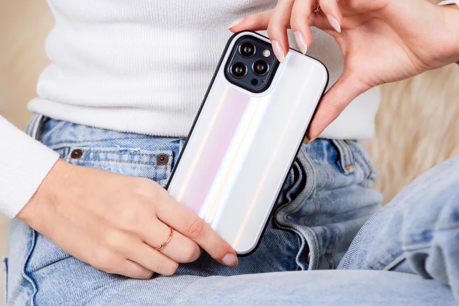 Laser Holo Glass Battery Case