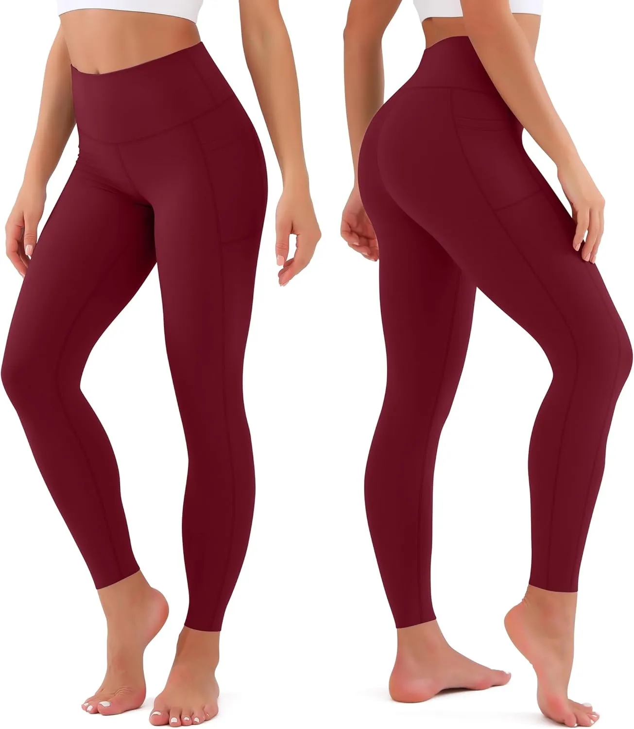 Leggings for Women Soft High Waisted Tummy Control No See Through Workout Yoga Pants for Athletic Plus Size