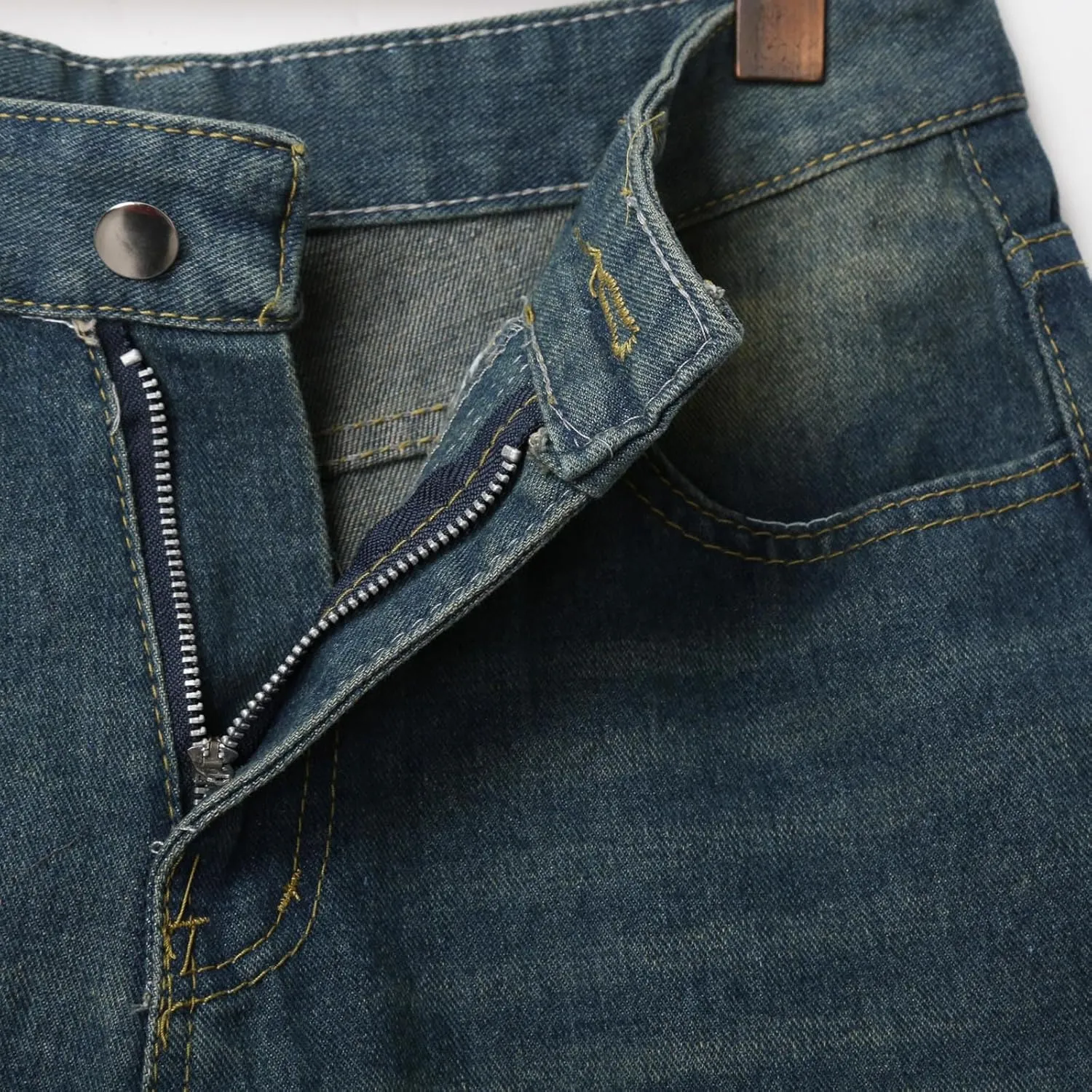 Men Y2K Vintage Baggy Jean Shorts Casual Summer Hip Hop Cargo Pants Loose Fit Denim Shorts Trendy Outfits