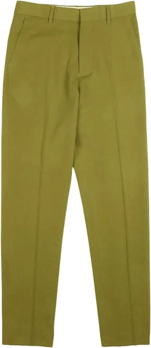 Men'S Flat Front Straight Fit Dress Pant Casual Skinny Stretch Chinos Pants Slim Fit Business Pant With Pocket (32,Green), Green, 32