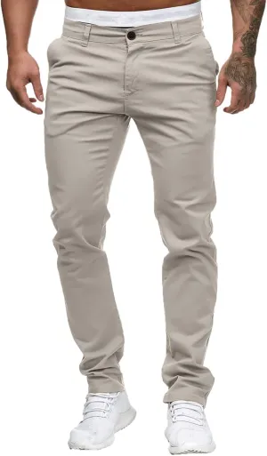 Mens Slim Fit Dress Pants Casual Work Skinny Suit Pants Flat-Front Stretch Chino Tapered Straight Leg Golf Dress Pant Trouser