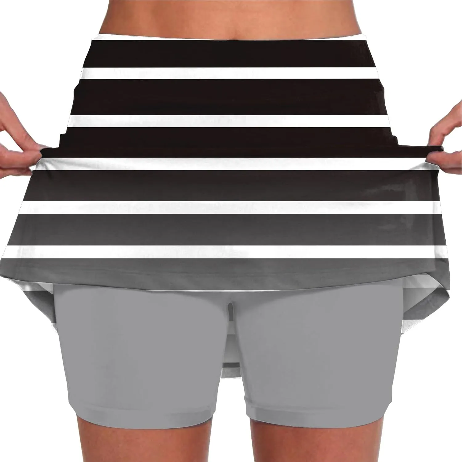 Mini Skirts for Women Casual High Waisted Tennis Golf Skorts Side Pockets Summer Workout 2 in 1 Shorts Underneath Plus Size