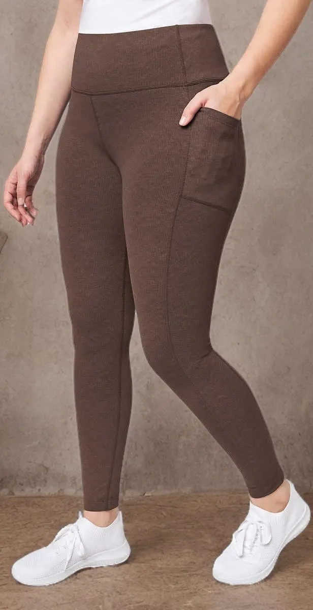 Mondetta Womens Midweight High Waisted Garment Wash Leggings