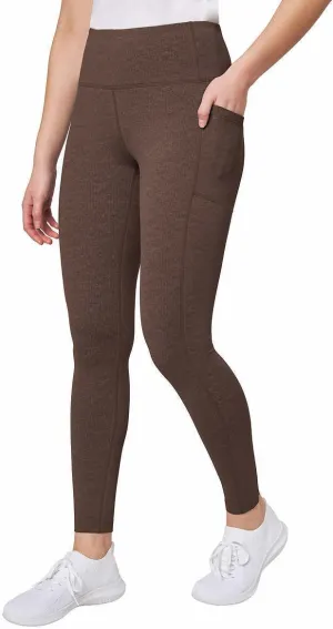 Mondetta Womens Midweight High Waisted Garment Wash Leggings