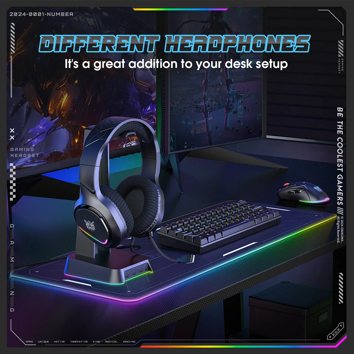 ONIKUMA X31 RGB Light Wired Gaming Headset