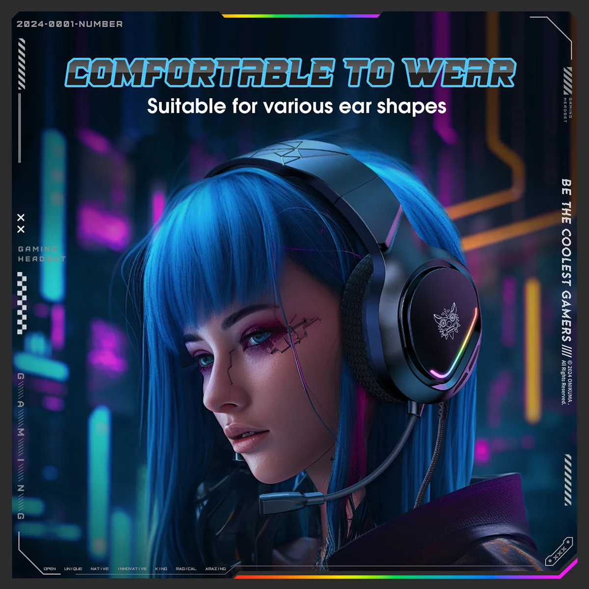 ONIKUMA X31 RGB Light Wired Gaming Headset