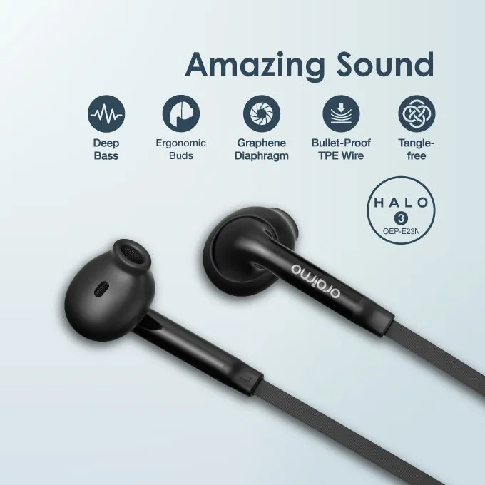 oraimo Halo 3 Half In-Ear Earphone with Mic