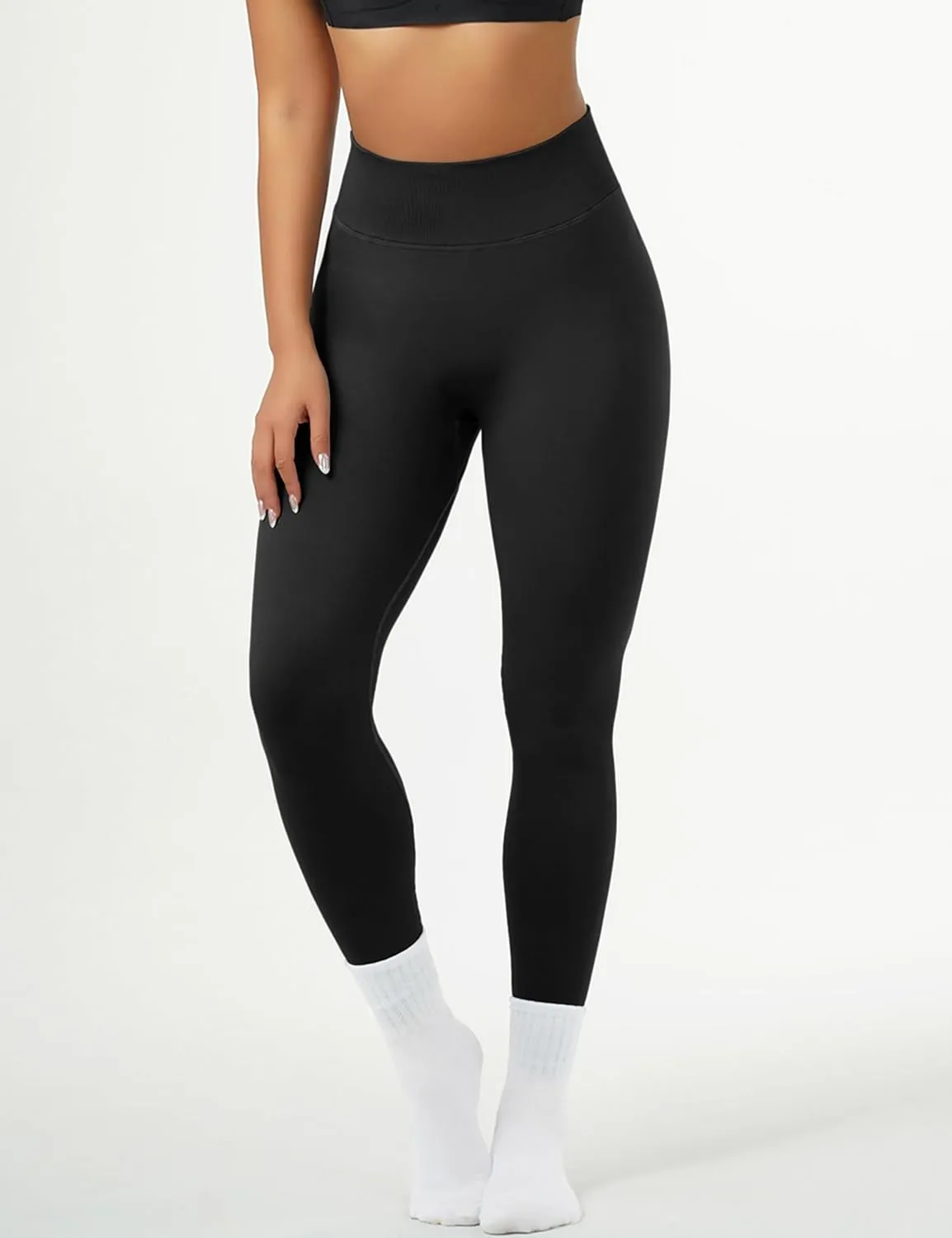 OVESPORT Workout Leggings for Women Seamless High Waist Scrunch Butt Lifting Leggings Tummy Control Gym Yoga Athletic Pants