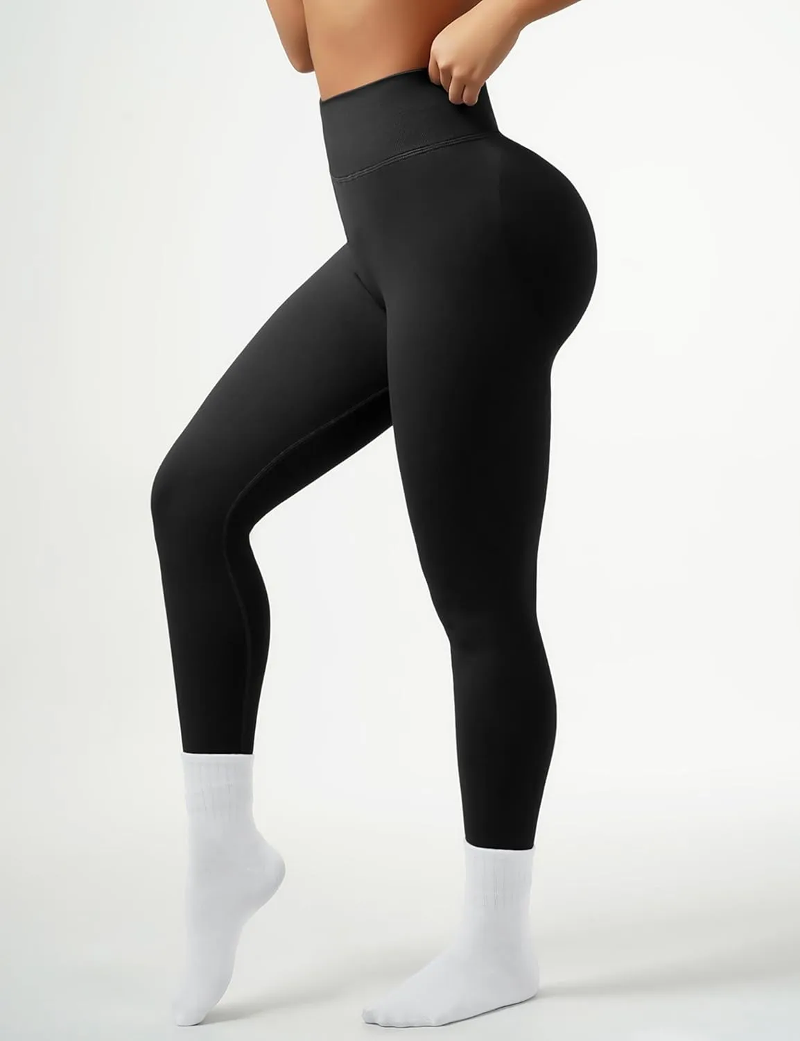 OVESPORT Workout Leggings for Women Seamless High Waist Scrunch Butt Lifting Leggings Tummy Control Gym Yoga Athletic Pants