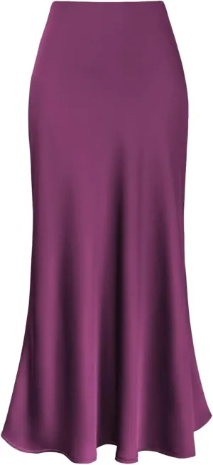 Pleated Work Skirts for Women Office Maxi Long Solid Color Sexy Casual Flowy Summer Spring Vintage Workout Athletic