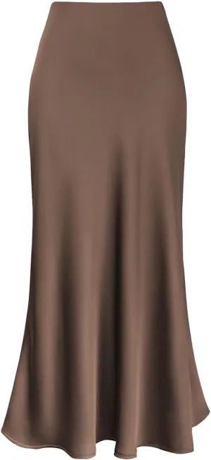 Pleated Work Skirts for Women Office Maxi Long Solid Color Sexy Casual Flowy Summer Spring Vintage Workout Athletic